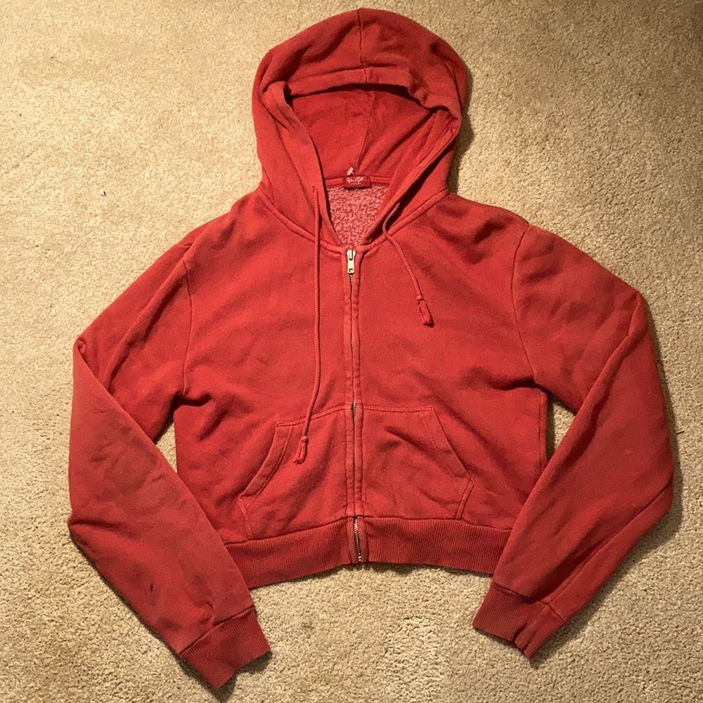 Brandy Melville Crop Crystal Hoodie